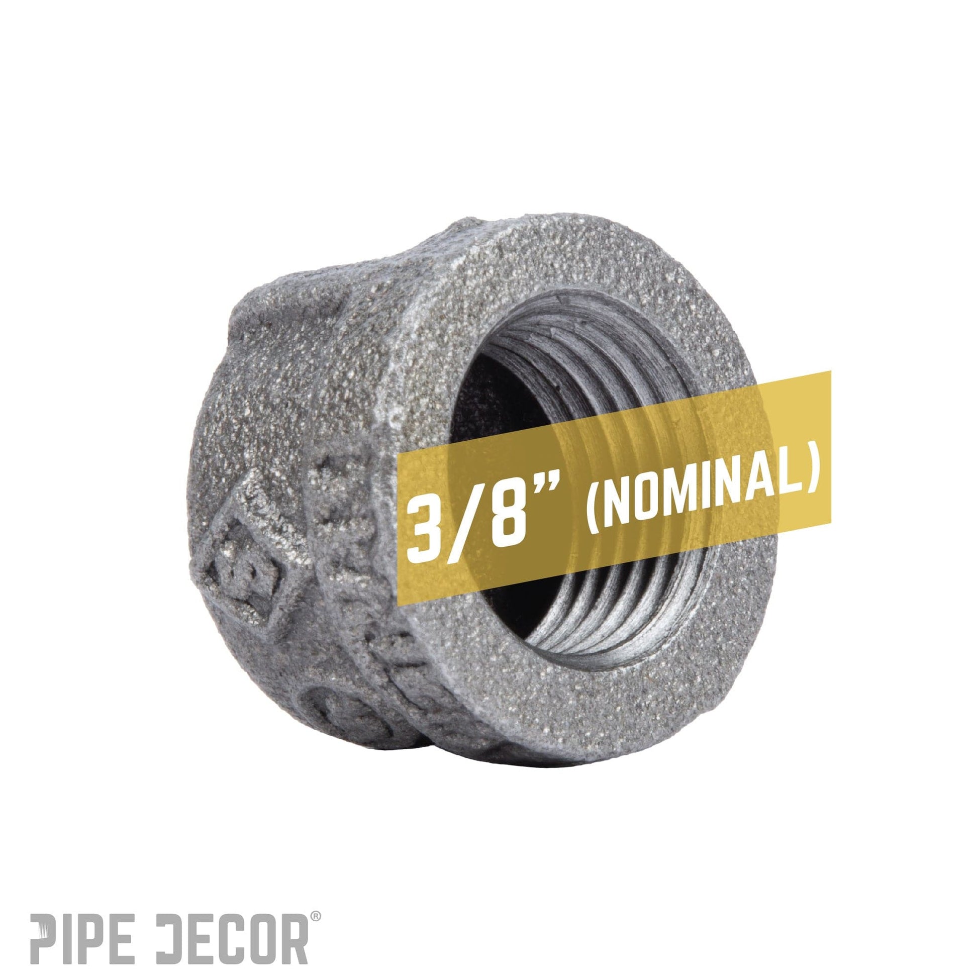 3/8 in. Black Cap PIPE DECOR