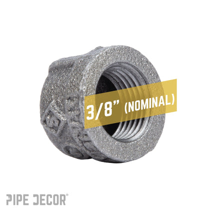 3/8 in. Black Cap PIPE DECOR