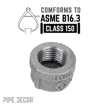 3/8 in. Black Cap PIPE DECOR