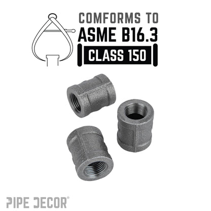 1/4 in. Black Coupling PIPE DECOR