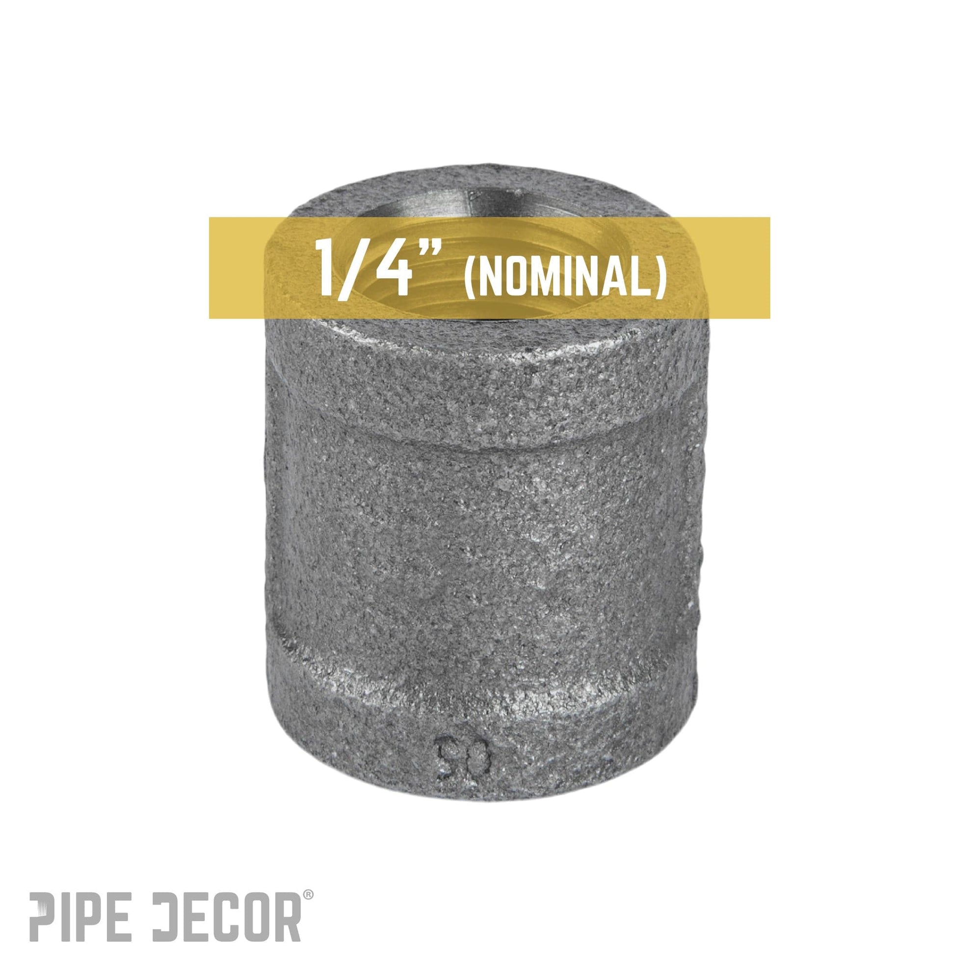 1/4 in. Black Coupling PIPE DECOR
