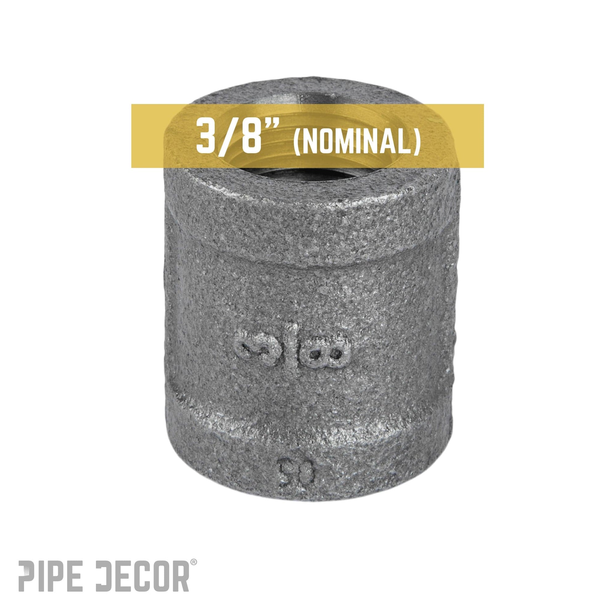 3/8 in. Black Coupling PIPE DECOR