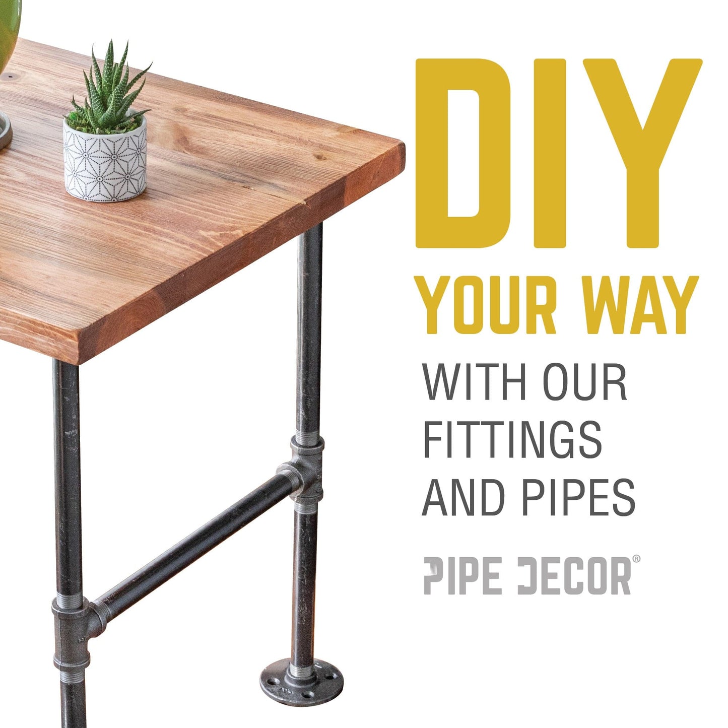 3/8 in. Black Coupling PIPE DECOR