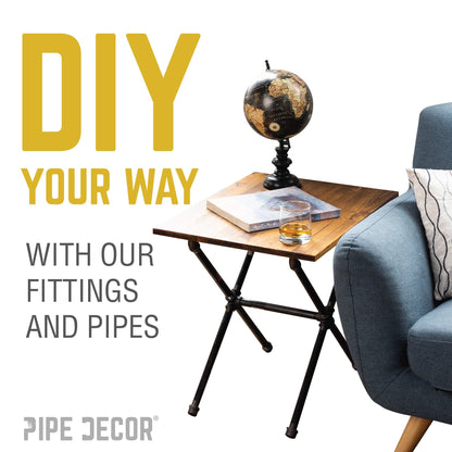 1/4 in. Black Cross PIPE DECOR