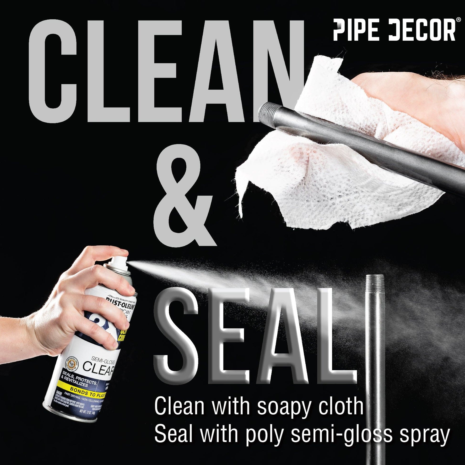 3/8 in. Black 45 Degree Elbow PIPE DECOR