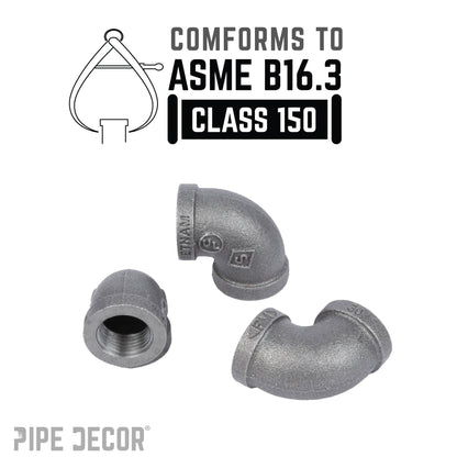 1/4 in. Black  90 Degree Elbow PIPE DECOR