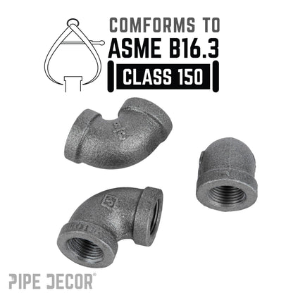 3/8 in. Black 90 Degree Elbow PIPE DECOR