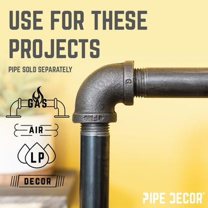 3/8 in. Black 90 Degree Elbow PIPE DECOR