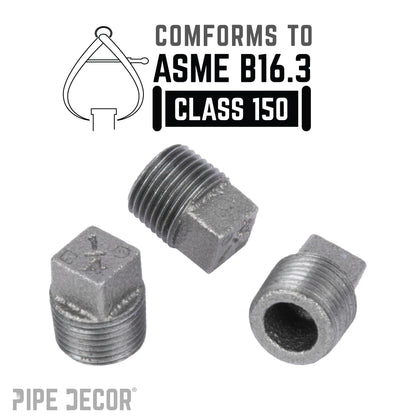 1/4 in. Black Plug PIPE DECOR