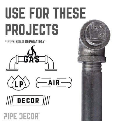 1/4 in. Black Plug PIPE DECOR