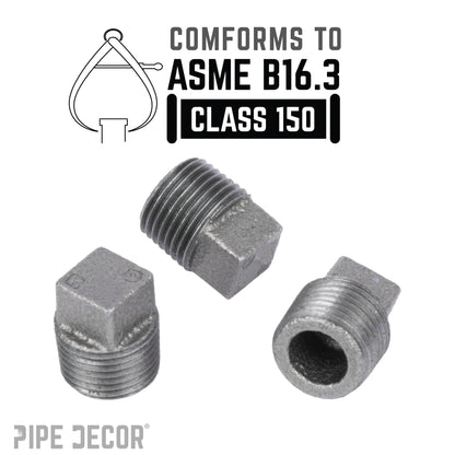 3/8 in. Black Plug PIPE DECOR