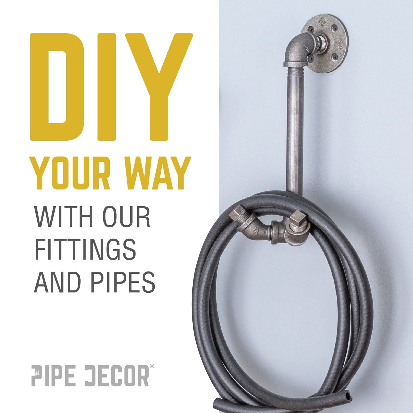 3/8 in. Black Plug PIPE DECOR