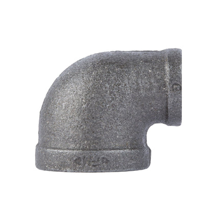 2 in. x 1 in. Black Reducing Elbow PIPE DECOR