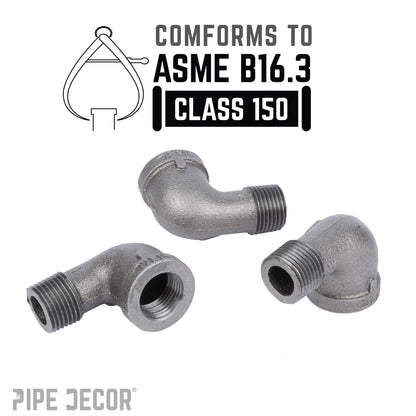 1/4 in. Black 90 Degree Street Elbow PIPE DECOR