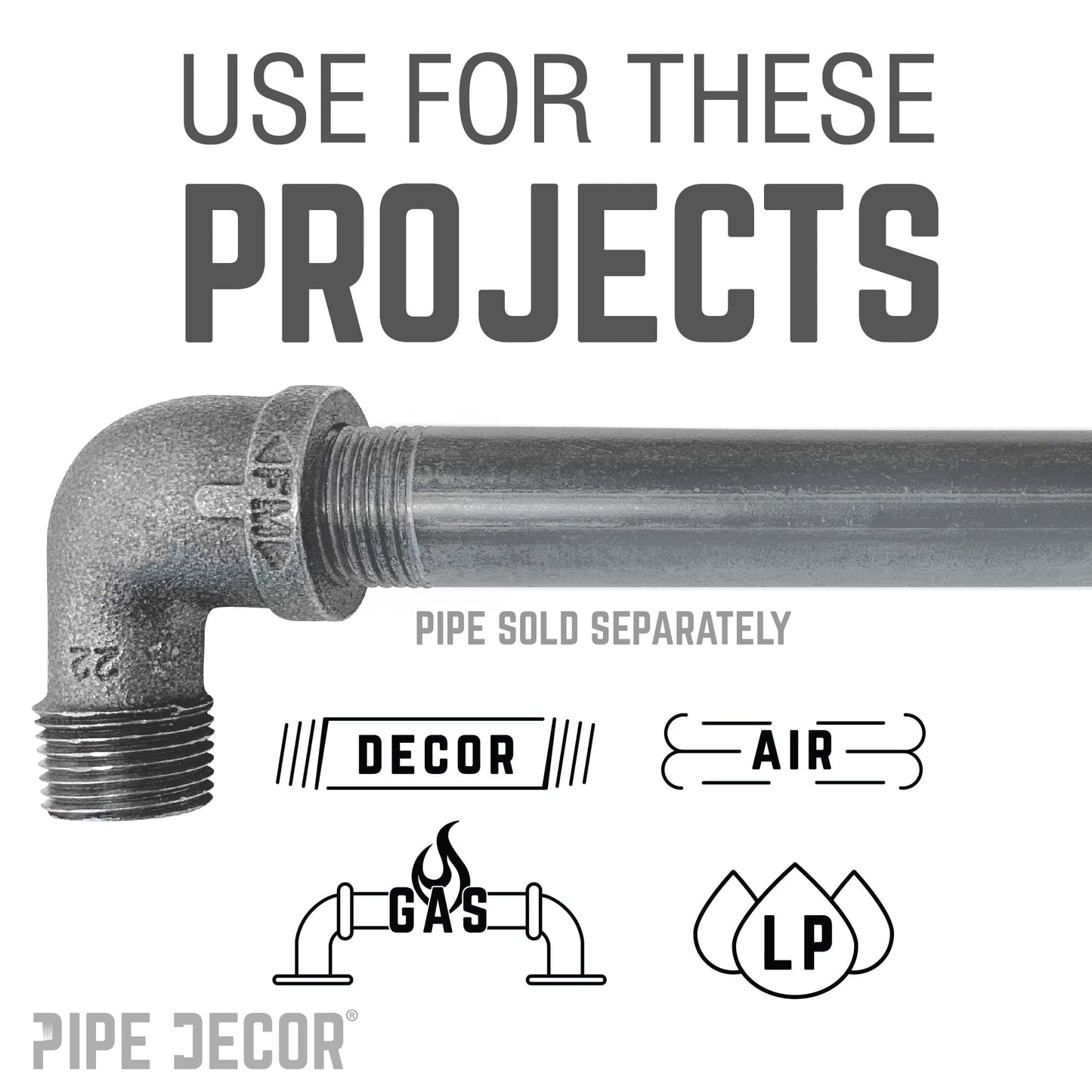 1/4 in. Black 90 Degree Street Elbow PIPE DECOR