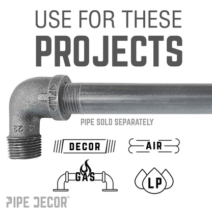 1/4 in. Black 90 Degree Street Elbow PIPE DECOR