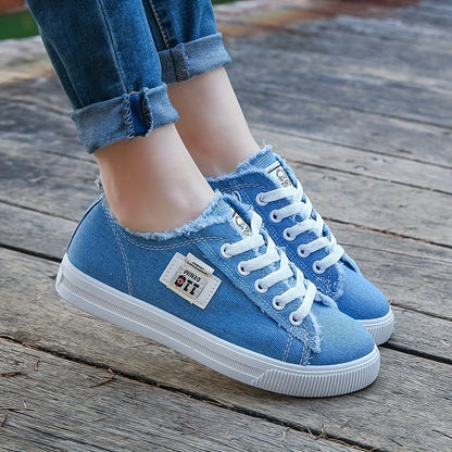 Women'S Casual Round Toe Solid Color Canvas Shoes, Small White, Flat Bottom, PVC Sole, Fabric Upper And Insole, Hand Wash, No Dry Clean, Spring, Autumn, All Season 2022 NovaCart