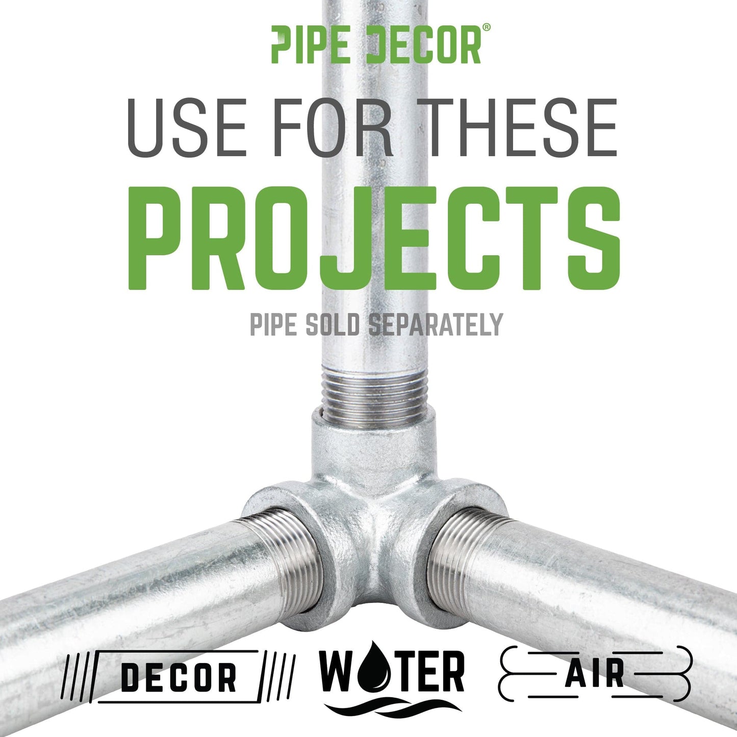 3/4 in. Galvanized Side Outlet Elbow PIPE DECOR