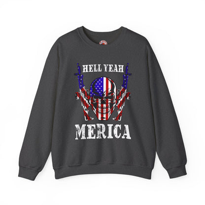 Hell Yeah Merica Crewneck Sweatshirt The Devil's Pickle