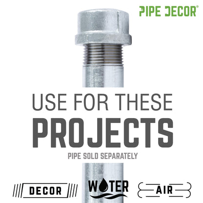 1 1/4 in. Galvanized Iron Cap PIPE DECOR