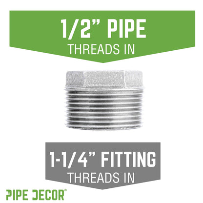 1 1/4 in. x 1/2 in. Galvanized Iron Bushing PIPE DECOR