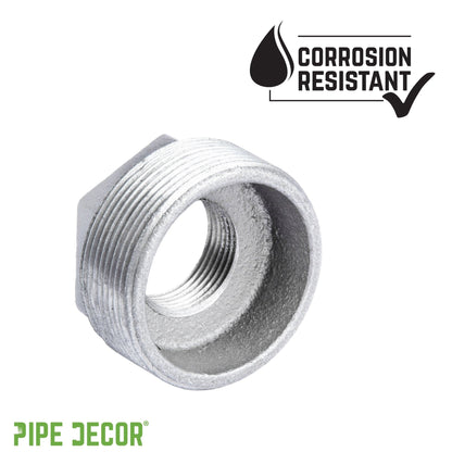 1 1/4 in. x 1/2 in. Galvanized Iron Bushing PIPE DECOR