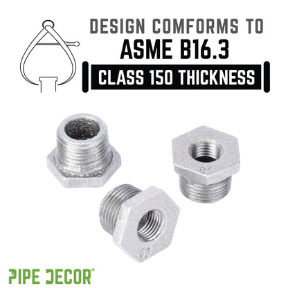 1/2 in. x 1/4 in. Galvanized Iron Bushing PIPE DECOR