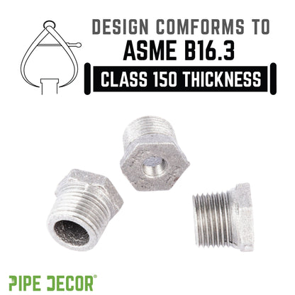 1/2 in. x 1/8 in. Galvanized Iron Bushing PIPE DECOR