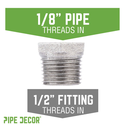 1/2 in. x 1/8 in. Galvanized Iron Bushing PIPE DECOR