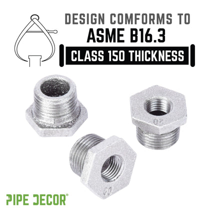 1/4 in. x  1/8 in. Galvanized Iron Bushing PIPE DECOR