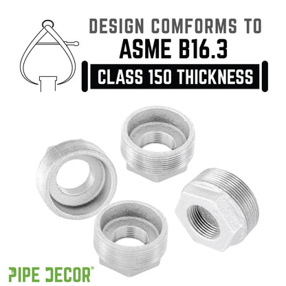 2 in. x 3/4 in. Galvanized Iron Bushing PIPE DECOR