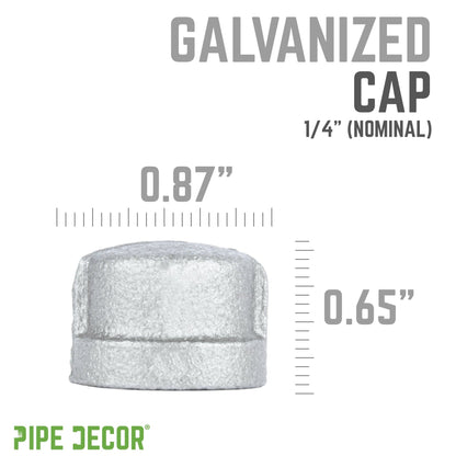1/4 in. Galvanized Iron Cap PIPE DECOR