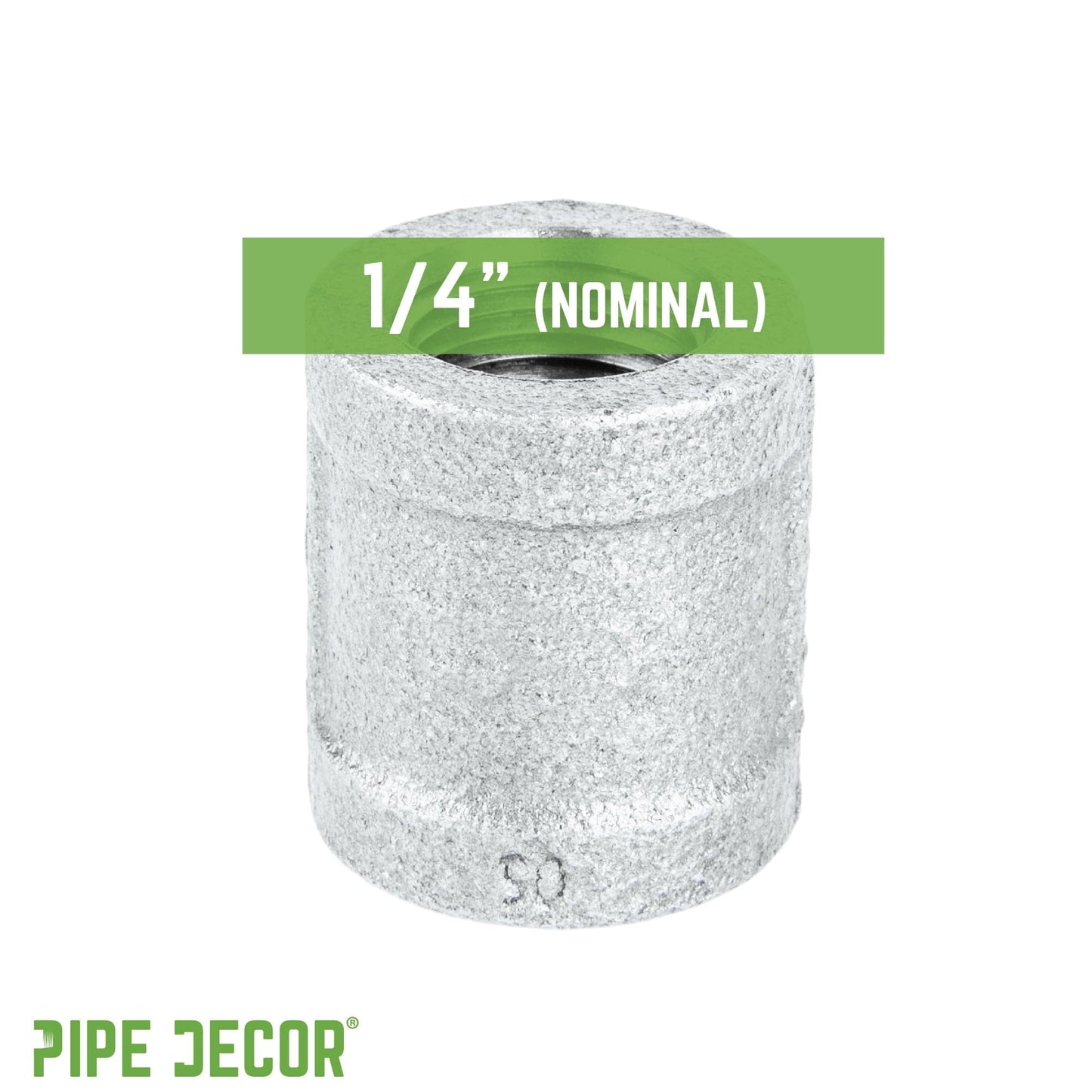 1/4 in. Galvanized Iron Coupling PIPE DECOR