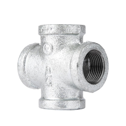 1/4 in. Galvanized Iron Cross PIPE DECOR