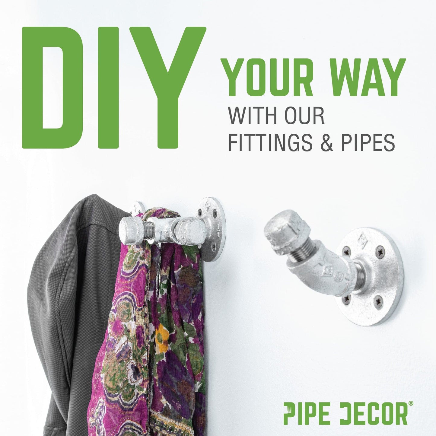 1 1/4 in. Galvanized Iron 45 Degree Elbow PIPE DECOR