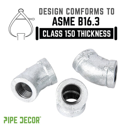 1/4 in.  Galvanized Iron 45 Degree Elbow PIPE DECOR