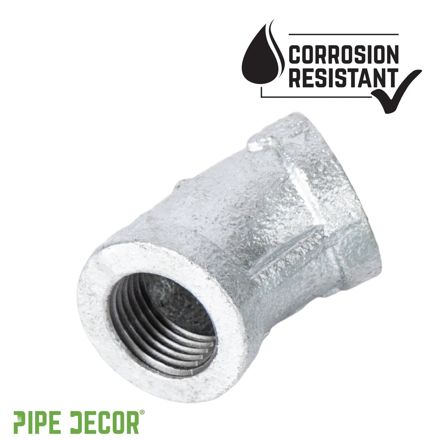 1/4 in.  Galvanized Iron 45 Degree Elbow PIPE DECOR
