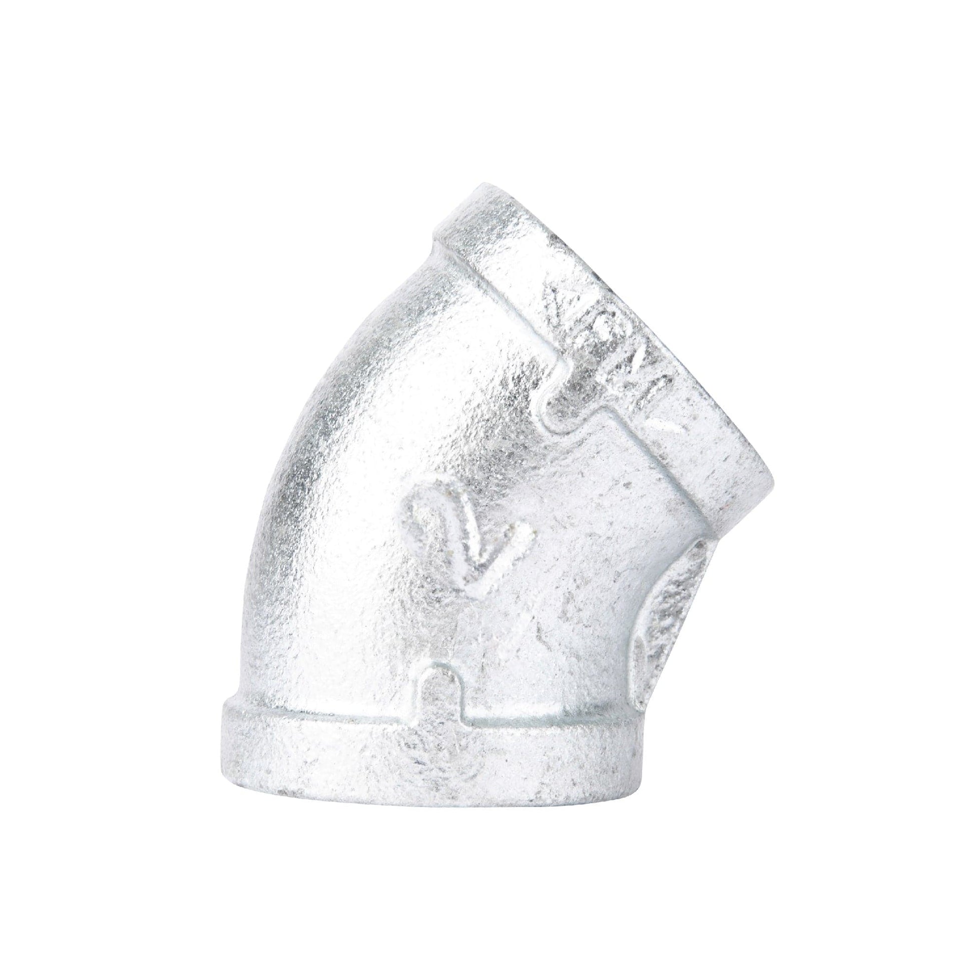 2 in.  Galvanized Iron 45 Degree Elbow PIPE DECOR