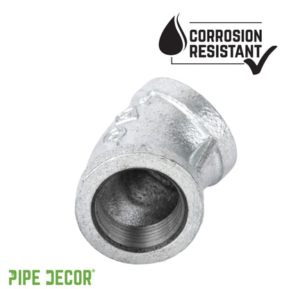 3/4 in. Galvanized Iron 45 Degree Elbow PIPE DECOR