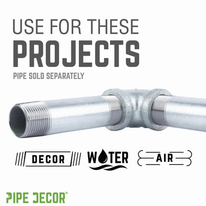 1 1/2 in. Galvanized Iron 90 Degree Elbow PIPE DECOR