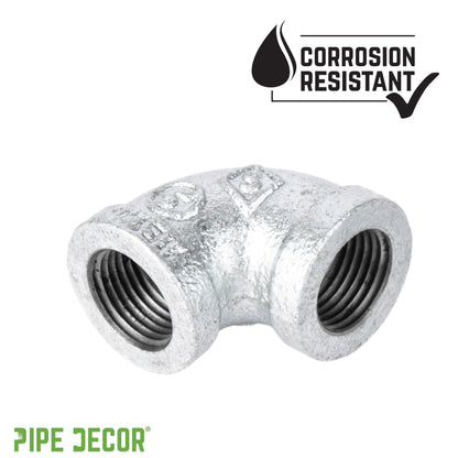 1/4 in. Galvanized Iron 90 Degree Elbow PIPE DECOR