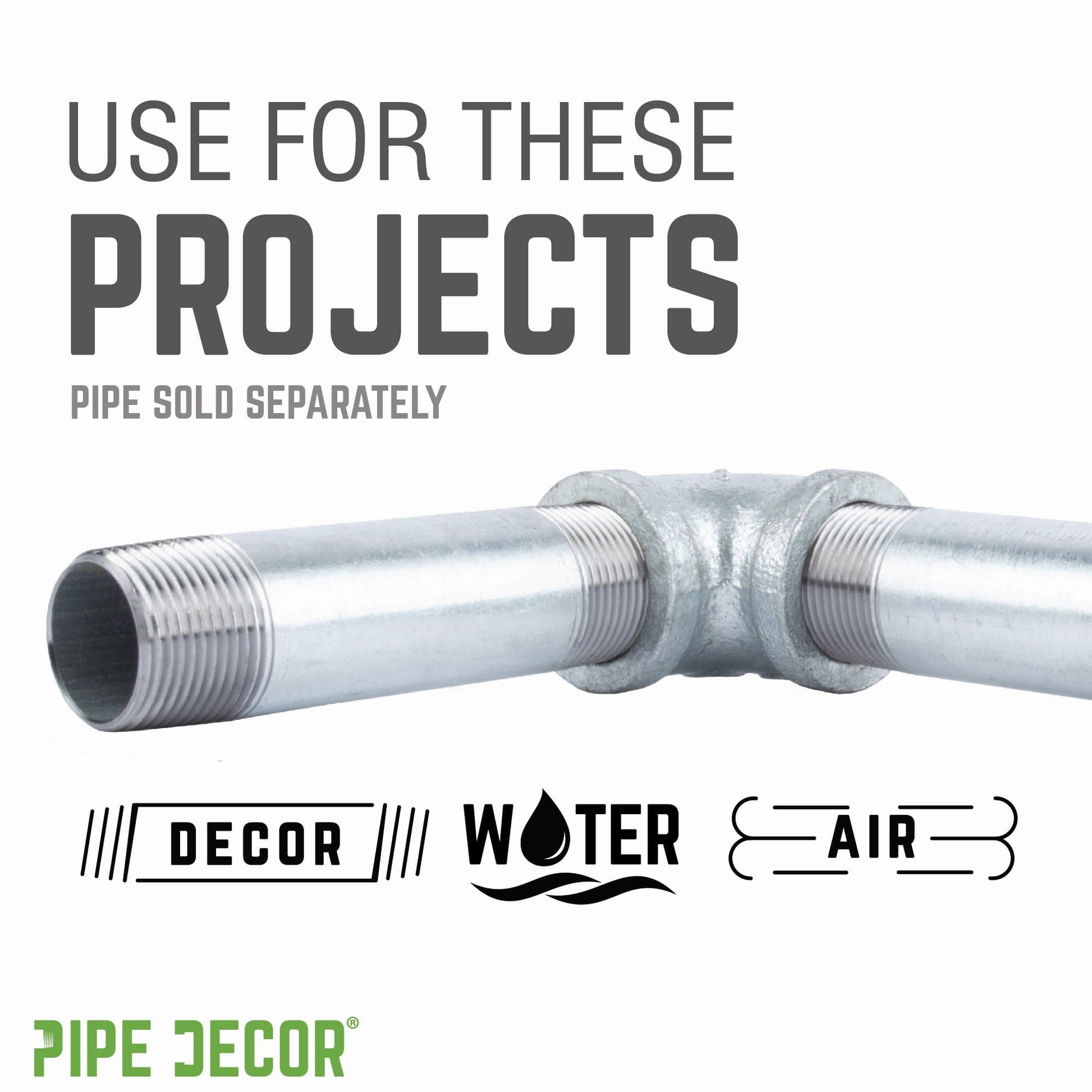 3/4 in. Galvanized Iron 90 Degree Elbow PIPE DECOR