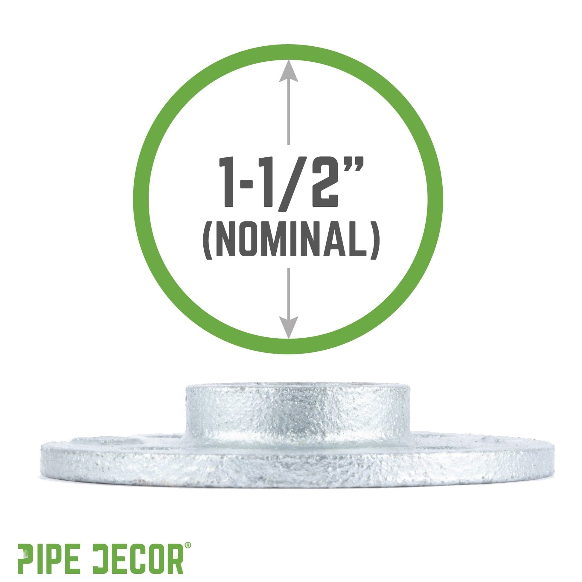 1 1/2 in. Galvanized Iron Floor Flange PIPE DECOR