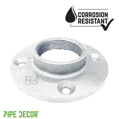 1 1/4 in.  Galvanized Iron Floor Flange PIPE DECOR