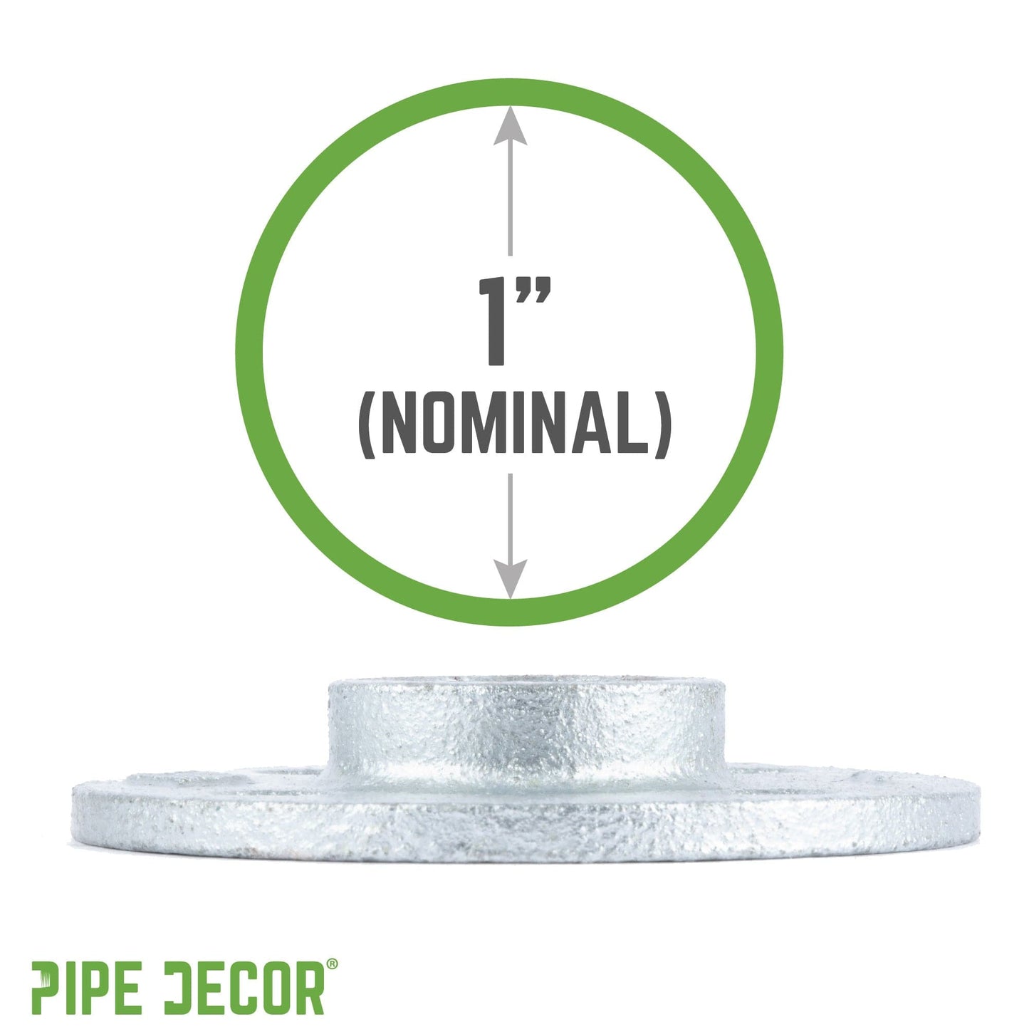 1 in. Galvanized Iron Floor Flange PIPE DECOR