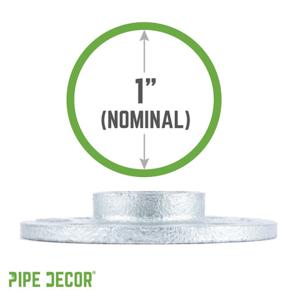 1 in. Galvanized Iron Floor Flange PIPE DECOR