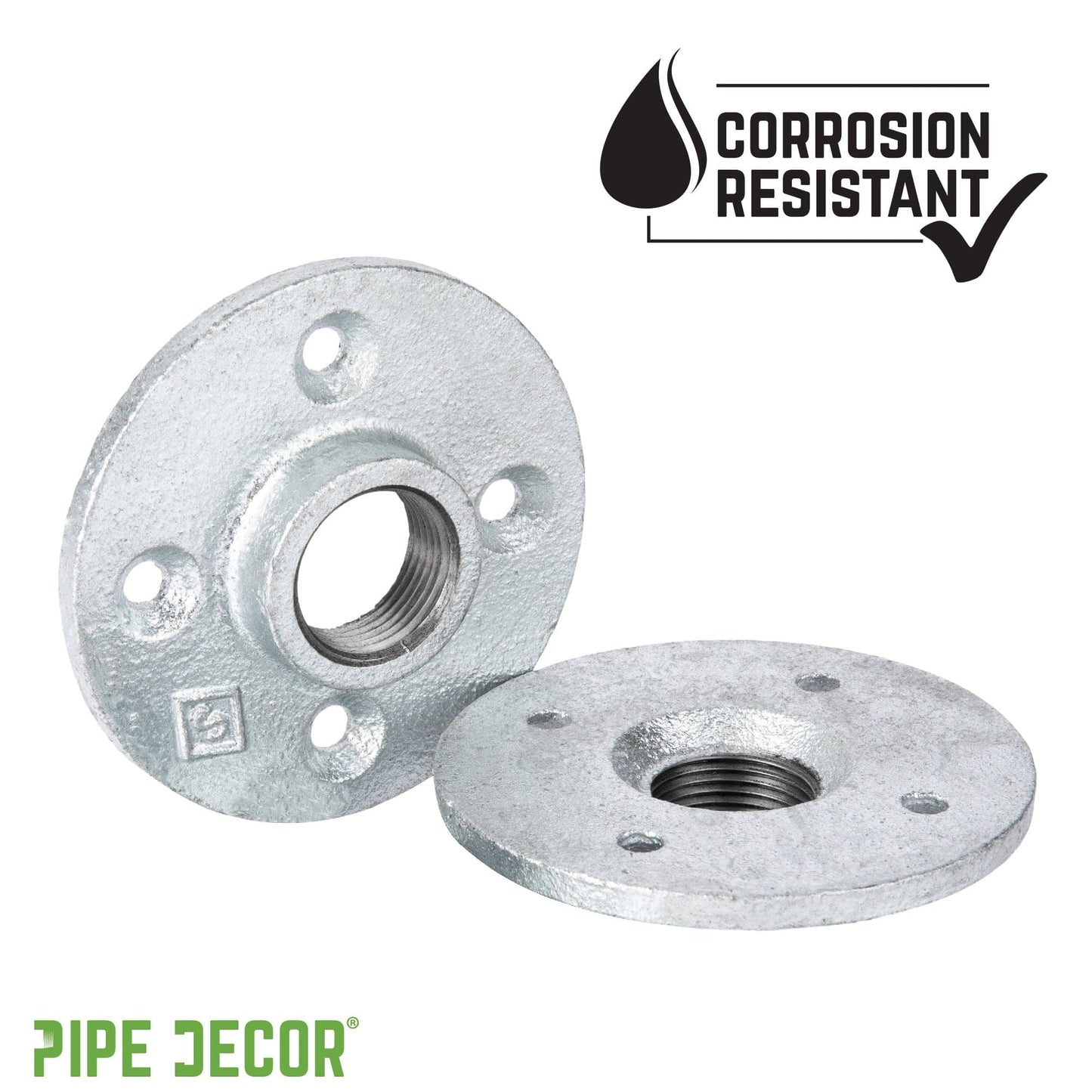 1 in. Galvanized Iron Floor Flange PIPE DECOR