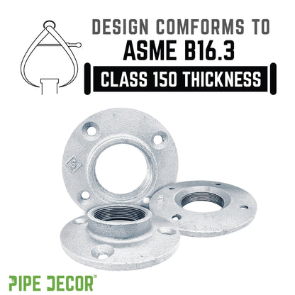 2 in.  Galvanized Iron Floor Flange PIPE DECOR