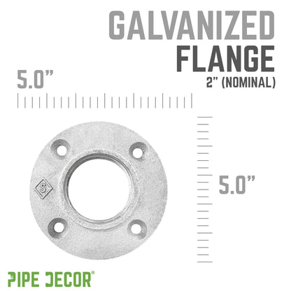 2 in.  Galvanized Iron Floor Flange PIPE DECOR