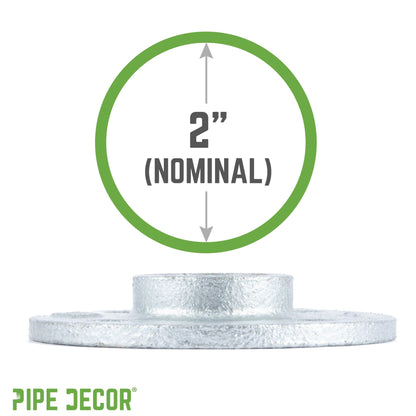 2 in.  Galvanized Iron Floor Flange PIPE DECOR